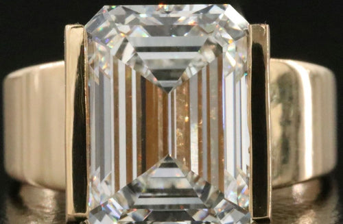 18K 7.74 CT Lab Grown Solitaire Ring With IGI Report