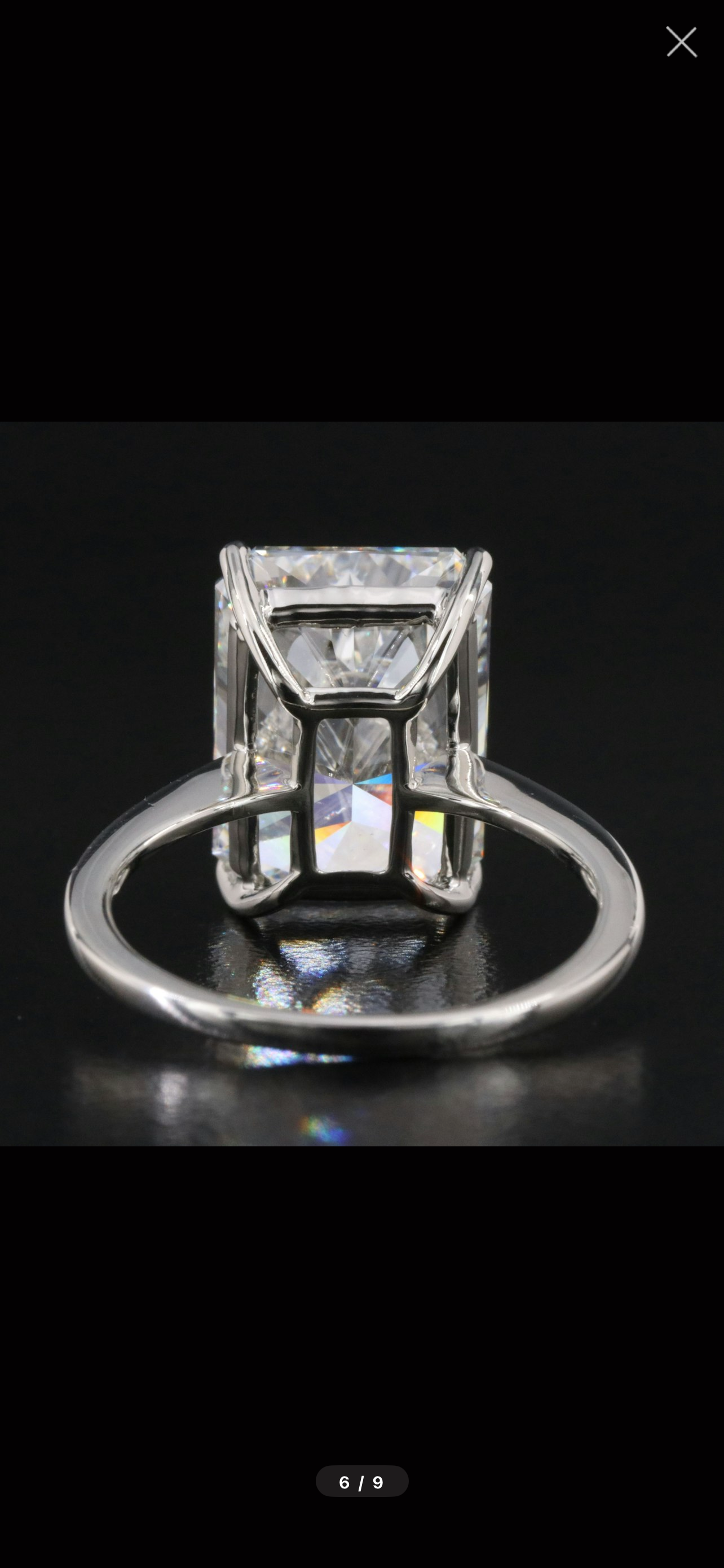 PLATINUM 8.36 CT LAB GROWN DIAMOND SOLITAIRE RING WITH  IGI REPORT